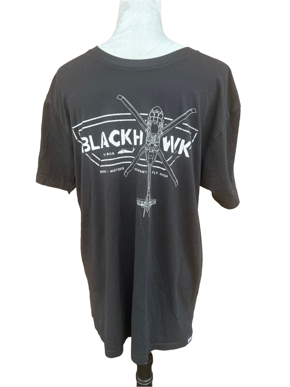 Sparks Motors Company Blackhawk Helicopter Graphic Tee Shirt XL SMCO Garage